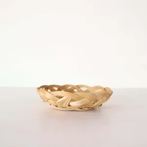Natural Bamboo <b>Basket</b> Crafted For Versatile Use In Kitchens Living Spaces And Retail <b>Display</b> Settings - Product Image 2