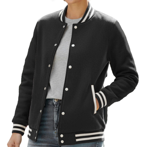Chaquetas Varsity para Mujer, Tejidas, Resistentes al Viento, Transpirables, con Logotipo Bordado Personalizado, de Alta Calidad, para Invierno - Product Image 1