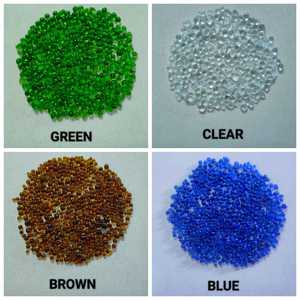 Galets de verre ovales jaunes et rouges de 2-3 mm pour revêtement de sol de piscine - Product Image 3