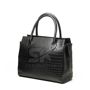 Bolso de Mano de Cuero Vacuno con Grabado de Cocodrilo, Directo de Fábrica, Bolso Bandolera de Moda para Mujer con Correa Ajustable - Product Image 1