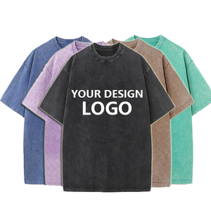 Men <b>Acid</b> Wash T Shirt <b>Drop</b> Shoulder Cotton Casual Tee Vintage Style Soft Breathable Comfortable Top Daily Wear - Product Image 2