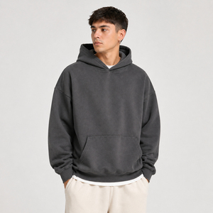 Nuevas Sudaderas con Capucha Personalizadas para Hombre, Corte Regular, Color Sólido, Invierno, Resistentes al Viento, con Bolsillo de Forro Polar, Impresión Digital - Product Image 2