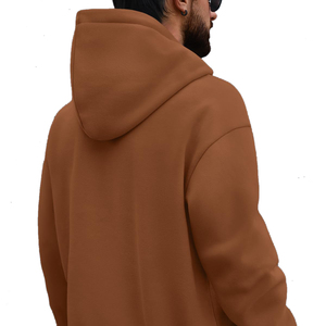Hoodie surdimensionné personnalisé brodé pour l'hiver, en coton molletonné doux 450 g/m², vêtements streetwear haut de gamme, fabrication OEM ODM en gros - Product Image 2