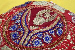 Almohada de suelo Boho Cojín de suelo redondo Funda de cojín de meditación Funda hecha a mano - Product Image 5