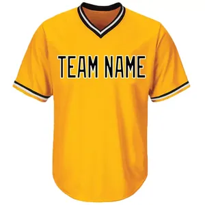 Maillot de football américain rétro personnalisé imprimé sur le devant avec manches courtes, 100 % polyester, protection UV, séchage rapide, été - Product Image 4