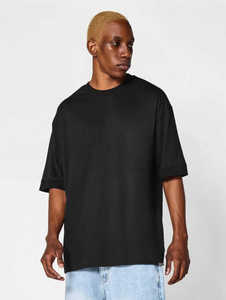 T-shirt homme marron foncé uni, coupe décontractée et ample, manches courtes, col rond, basique - Product Image 6