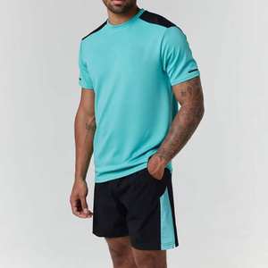 Conjunto Deportivo de 2 Piezas para Hombre, Camiseta de Manga Corta y Pantalones Cortos, Ropa Deportiva Personalizada, Nueva, en Oferta, para Gimnasio, Deportes, Actividades al Aire Libre - Product Image 1
