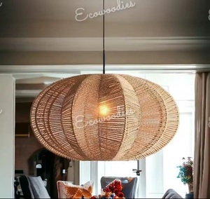 Lámpara de Noche de Bambú Industrial, Elegante y Funcional, Tejida a Mano, Ecológica, para Sala de Estar, Muebles para el Hogar - Product Image 3