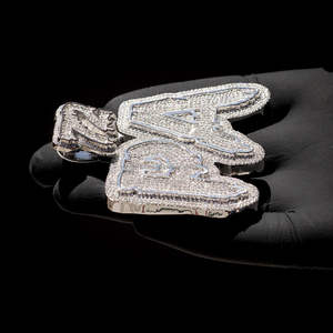 Lujo hombres 925 plata esterlina Iced VVS Moissanite diamante colgante personalizado Hip Hop estilo chapado en oro fino encantos fiestas - Product Image 4