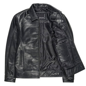 Durable Outerwear Trendy Daily Wear <b>Men</b> <b>Leather</b> <b>Jacket</b> Autumn Winter Breathable Quick Dry High Quality Street <b>Men</b> <b>Leather</b> <b>Jacket</b> - Product Image 4