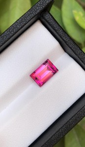 Pierre précieuse naturelle de tourmaline rubellite rose, taille baguette, pierre lâche pour la fabrication de bijoux, bague, pendentif, collier, cristal - Product Image 2