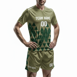 Uniforme de fútbol personalizado al por mayor, camiseta de fútbol sublimada con estampado y pantalones cortos con nombre de equipo personalizado - Product Image 1