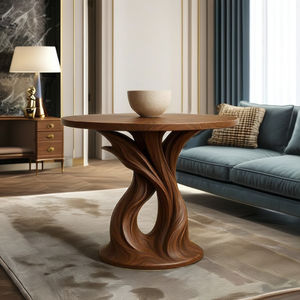 Table basse en bois solide de conception unique pour la table basse en bois d'artisanat de salon fabriquée au Vietnam - Product Image 2