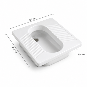 Toilette indienne moderne multi-usage pour écoles, sans bride, en céramique, à poser au sol, surface durable - Product Image 4
