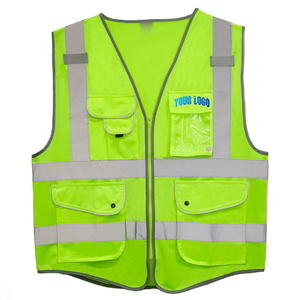 Hi Vis Winter Workwear Reflective Vest Pockets Polyester Waterproof <b>LED</b> Flash Customized Logo Men/Women Durable Safety <b>Clothing</b> - Product Image 3