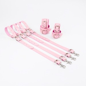 Handmade Genuine Leather <b>Bed</b> <b>Restraints</b> Retro Harness Straps Custom Bondage Accessories Cuffs Set RTTS-0133 - Product Image 4