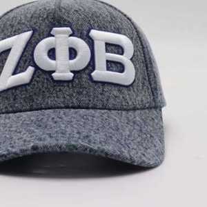 หมวกแก๊ป Zeta Phi Beta สีเทา ปักลาย ZPB หมวกสมาคมนักศึกษาหญิง ปรับขนาดได้ ทรงแบน ทันสมัย สวมใส่สบาย - Product Image 5