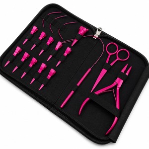 Kit d'outils d'extension de cheveux de qualité supérieure pour salon, avec étui, kit d'outils d'installation d'extensions de cheveux à micro-anneaux - Product Image 4