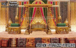 Elegant Wedding <b>Stage</b> Swing & Decorative <b>Props</b> Indian Wedding Bride Groom <b>Stage</b> Swing Gujarati Garba Night Decor <b>Stage</b> Decor - Product Image 5
