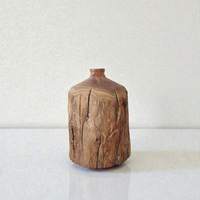 Vase de table en bois moderne, écologique, fait main, design zen asiatique, finition naturelle, décoration pour la maison et les mariages