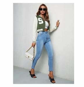 Chaqueta de invierno para mujer, nuevo diseño, chaqueta universitaria Letterman, Mangas de cuero informales deportivas, chaquetas universitarias Vintage para mujer - Product Image 5