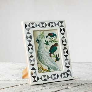 Luxury Handcrafted <b>Black</b> And White Harlequin Bone Inlay Photo <b>Frame</b> Elegant Modern Geometric Decorative Picture <b>Frame</b> For High - Product Image 4