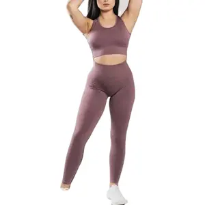New Style Yoga Quick Dry Fitness Frauen Atmungsaktive Leggings Set für Frauen Nahtlose Sport hose mit hoher Taille Spandex Nylon
