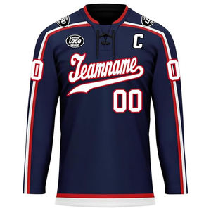Wholesale Custom 100% Polyester Sublimation Printed Hockey Jersey Pakistan OEM Supplier Export USA Buyers Team Ice Hockey - Product Image 4