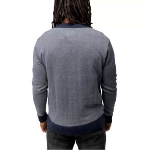Cardigan en tricot acrylique respirant pour femmes, col en V, manches longues, couleur contrastée, boutons sur le devant, décontracté, toutes saisons - Product Image 2
