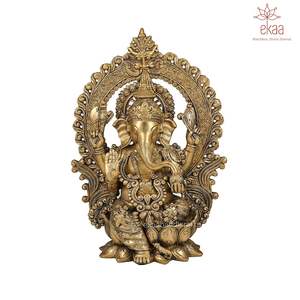 Estatua Grande de Latón del Señor |   Artesanía Metálica Pop Art, Hecha a Mano, Moderna y Ecológica, Dios Hindú de la Fortuna, Decoración para el Hogar o Templo, Regalo de Cumpleaños - Product Image 5