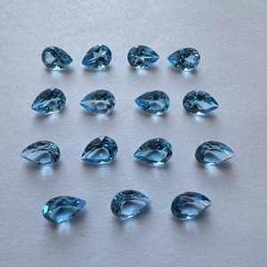 Topacio Azul Suizo TFH en Forma de Pera, Corte Semiprecioso, Gema Suelta, Calidad AAA, Claridad, Pulido a Mano, de 6x4mm a 10x12mm, Venta al por Mayor - Product Image 1