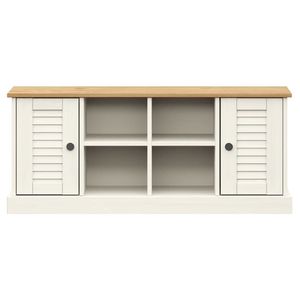 Scarpiera in legno massello bianco VIGO pino 41.7 "x 13.8" x 17.7 "elegante scarpiera - Product Image 4