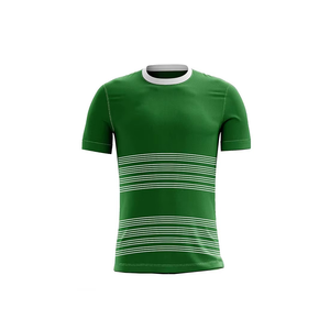 Maillot de football rayé bleu pour homme, col rond, manches courtes, impression sublimée, polyester respirant, vêtements pour adultes - Product Image 6