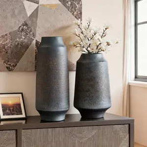 Vase à fleurs en métal doré de luxe pour acheteurs haut de gamme, vase à fleurs en fer pour la salle à manger, le salon, décoration florale - Product Image 2