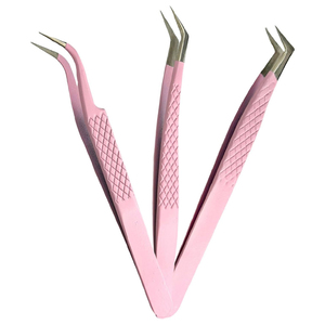 Pince à épiler professionnelle pour extensions de cils, avec logo personnalisé, précision, durabilité, anti-magnétique, pointe lisse de 10 mm, volume, en acier inoxydable, marque privée - Product Image 1