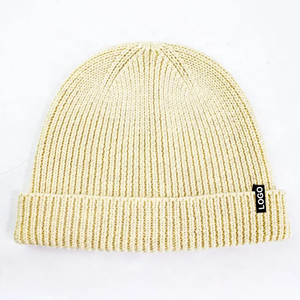 Gorro Unisex Azul Marino, 100% Acrílico, Tejido, Estilo Casual, para Invierno, 56-58 cm de Circunferencia de Cabeza, Diseño con Puño Acanalado - Product Image 4
