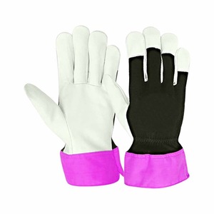 Guantes de Trabajo de Piel de Cabra con Palma Delantera y Dorso Acanalado de Alta Calidad para Uso General, Marca Captain Industry - Product Image 3