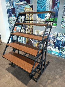 Modern Ladder <b>Desk</b> with Wood <b>Shelves</b> Freestanding Foldable Minimalist Design Home Office Furniture Assembly Required - Product Image 5