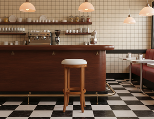 Mesa de Centro Moderna Redonda de Madera de Caucho con Base Redonda para Muebles de Sala de Estar - Product Image 6