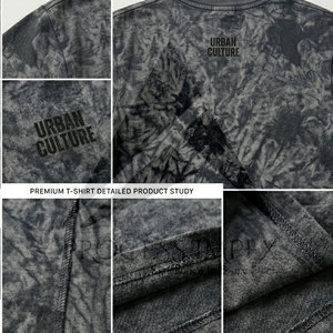 <b>Acid</b> Wash Mens T Shirt 220 GSM Cotton Oversized <b>Drop</b> Shoulder Vintage Washed Streetwear Wholesale - Product Image 3