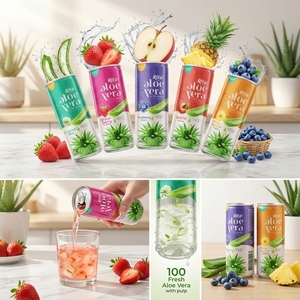 Bebida de Jugo de Aloe Vera con Sabor a Piña, Lata de 250 ml, Calidad Premium, Esterilizada, 8% Brix, Marca Trobico/Rita - Product Image 6