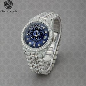 Reloj de Lujo para Mujer Charm Jewells, Acero Inoxidable, Caja Redonda de 36 mm, Detalles de Diamantes, Cristal de Zafiro, Movimiento Analógico de Cuarzo - Product Image 6