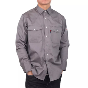 High Quality Flame Resistant Polyester Quick Dry Workwear High Visibility Industrial Safety <b>Welding</b> <b>Shirt</b> Unisex Long Sleeve - Product Image 1