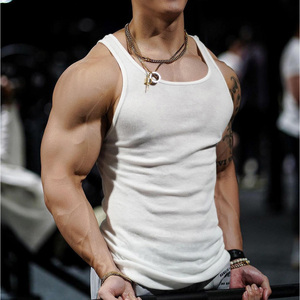 Custom Men's Performance Breathable Quick-Dry 100% Polyester Tie-Dyed Tank Top Sleeveless Sports Vest for Gym and Running - Product Image 6