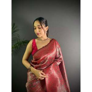 Ishita Dharmavaram Soft Silk <b>Saree</b>-Traditional Handwoven <b>Saree</b> - Product Image 5