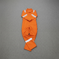 Combinaison orange ignifuge en polyester personnalisée, bande réfléchissante, haute visibilité, classe 2 ANSI, LED clignotante, imperméable, protection d'urgence