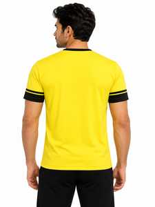 Men's Color Block Sports <b>T</b>-<b>Shirt</b> Quick Dry Athletic Crew Neck Short Sleeve Yellow Black Striped Gym Running Tee Custom Wholesale - Product Image 2