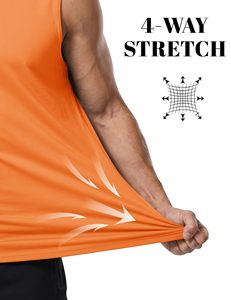 Wholesale 4-way stretch men's tank O-neck casual <b>vest</b> men Spandex polyester tank <b>top</b> Solid <b>blue</b> knitted <b>vest</b> - Product Image 3