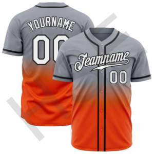 Camiseta de Béisbol Sublimada Personalizada con Degradado - Product Image 1
