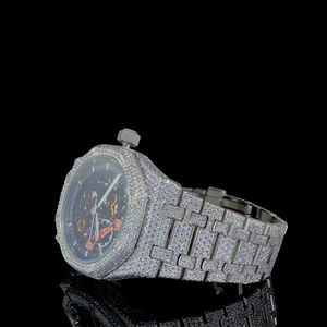 Relojes de Moissanita Personalizados de Fábrica, Totalmente Cubiertos de Diamantes, con Certificado de Autenticidad, Plata 925, VVS, para Hombre - Product Image 3